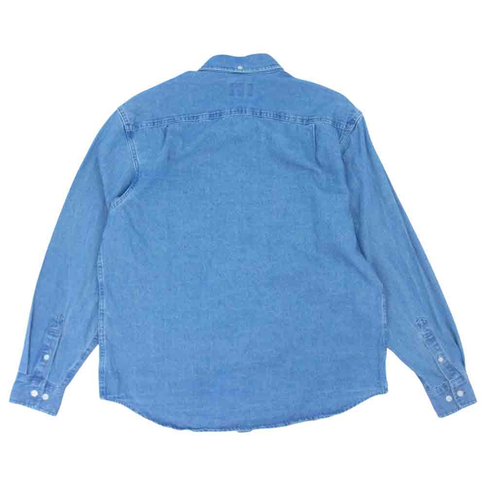 Supreme シュプリーム 20AW Classic Logo Denim Shirt クラシック ロゴ デニムシャツ インディゴブルー系 S【美品】【中古】