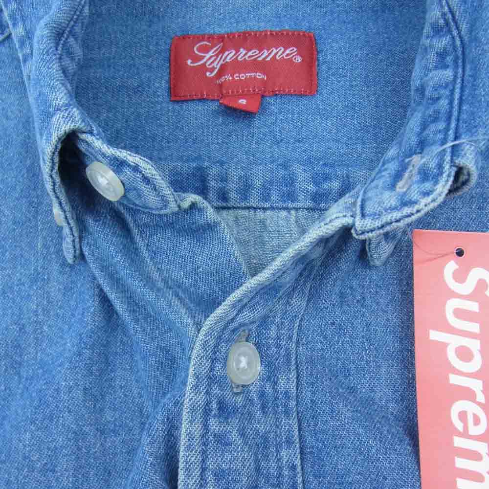 Supreme シュプリーム 20AW Classic Logo Denim Shirt クラシック ロゴ デニムシャツ インディゴブルー系 S【美品】【中古】