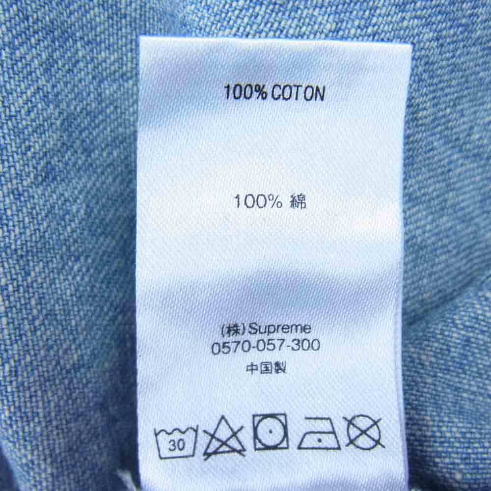 Supreme シュプリーム 20AW Classic Logo Denim Shirt クラシック ロゴ デニムシャツ インディゴブルー系 S【美品】【中古】