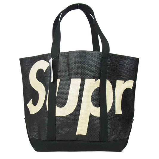 Supreme シュプリーム 21SS Raffia Tote ラフィアトート バッグ ブラック系【美品】【中古】