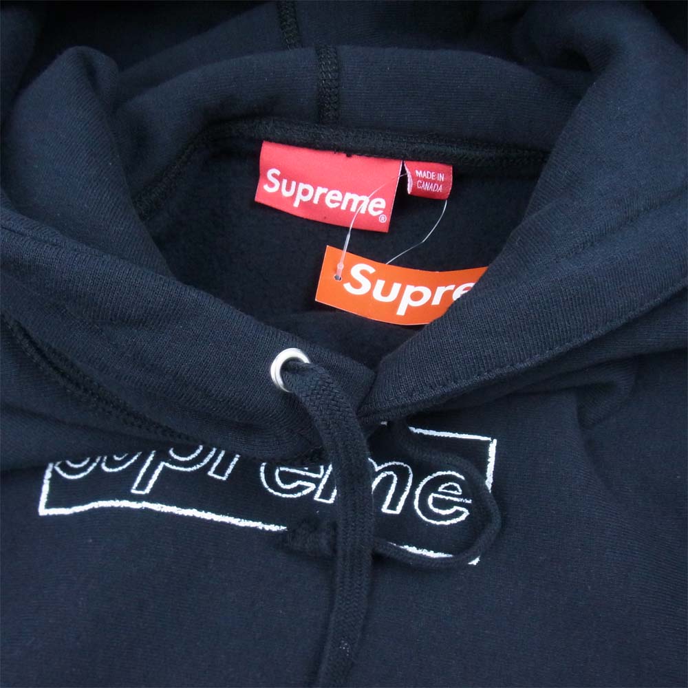 Supreme シュプリーム 21SS KAWS Chalk Logo Hooded Sweatshirt カウズ チョークロゴ フーデッド スウェットシャツ ブラック系 S【美品】【中古】