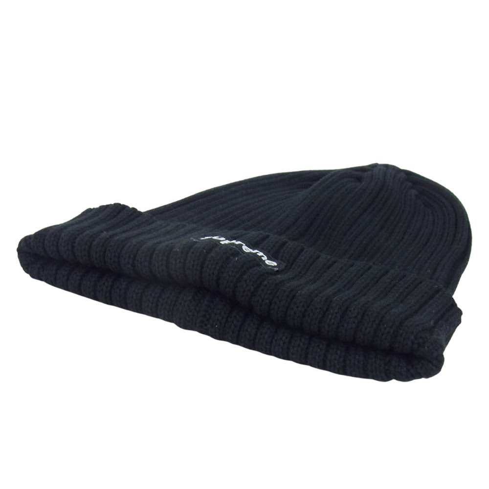 Supreme シュプリーム Overdyed Ribbed Beanie オーバーダイ リブ ビーニー ニット帽 ブラック系【中古】