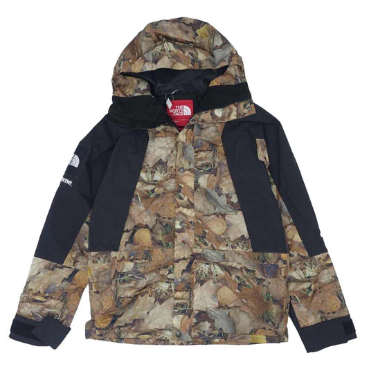 Supreme シュプリーム 16AW NP51601I 国内正規品 North Face Mountain light jacket leaves ノースフェイス リーフ マウンテン ライト ジャケット ブラック系 リーフ柄 S【中古】