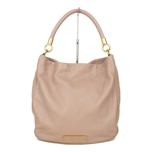 MARC BY MARC JACOBS マークバイマークジェイコブス ロゴ プレート レザー トートバッグ ピンク系【中古】