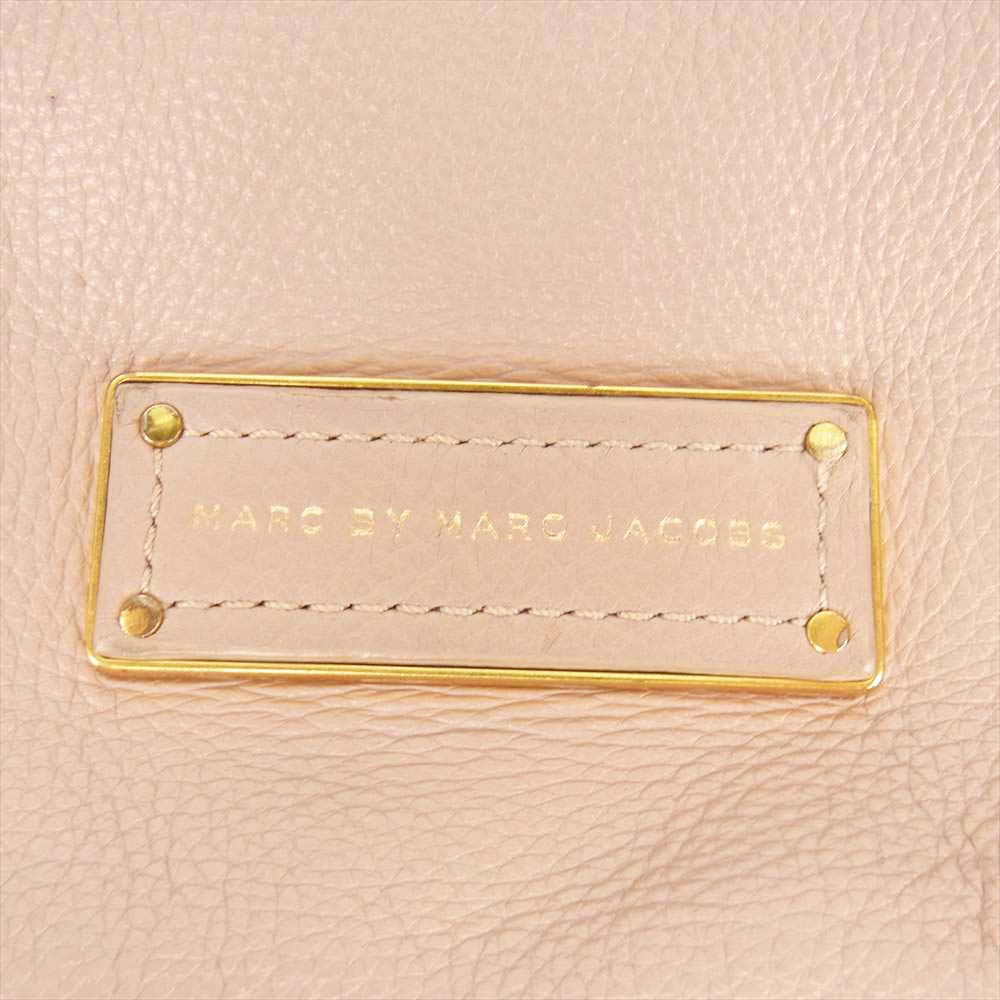 MARC BY MARC JACOBS マークバイマークジェイコブス ロゴ プレート レザー トートバッグ ピンク系【中古】