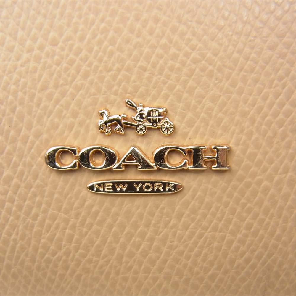 COACH コーチ レザー トートバッグ ベージュ系【中古】