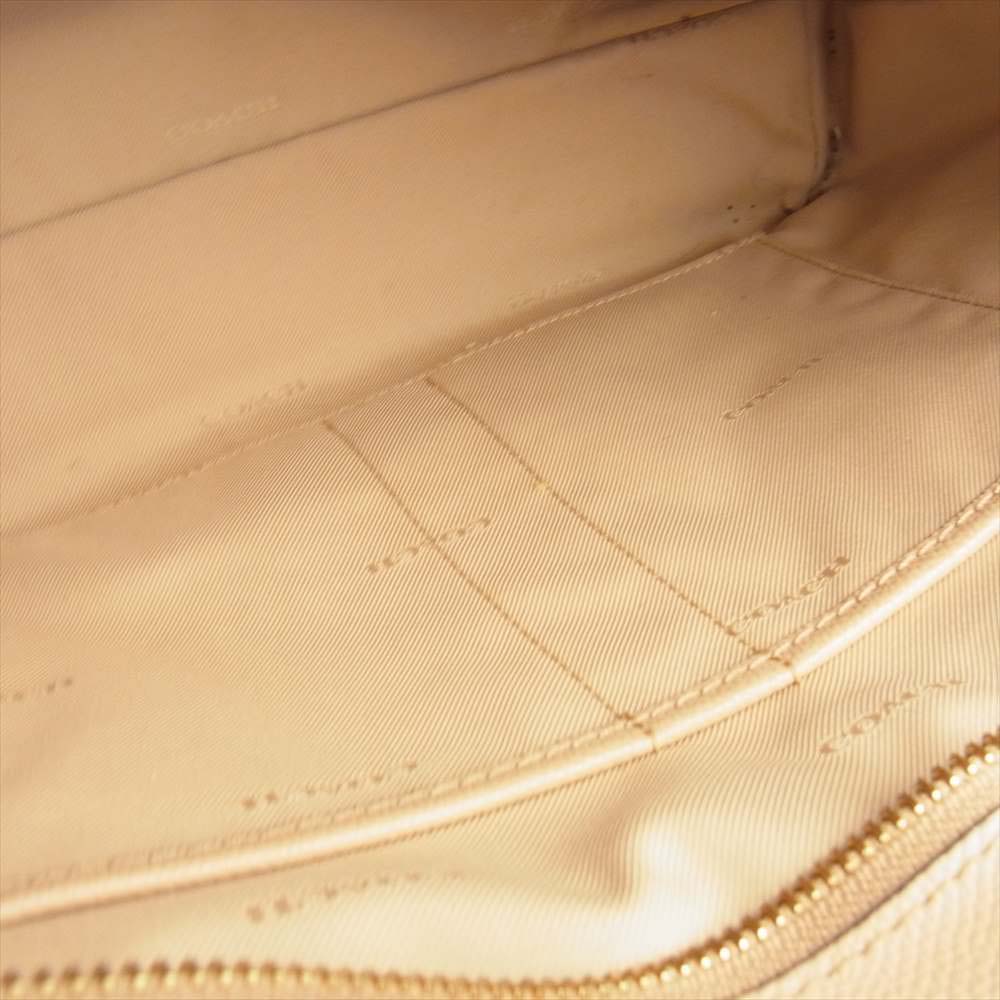 COACH コーチ レザー トートバッグ ベージュ系【中古】