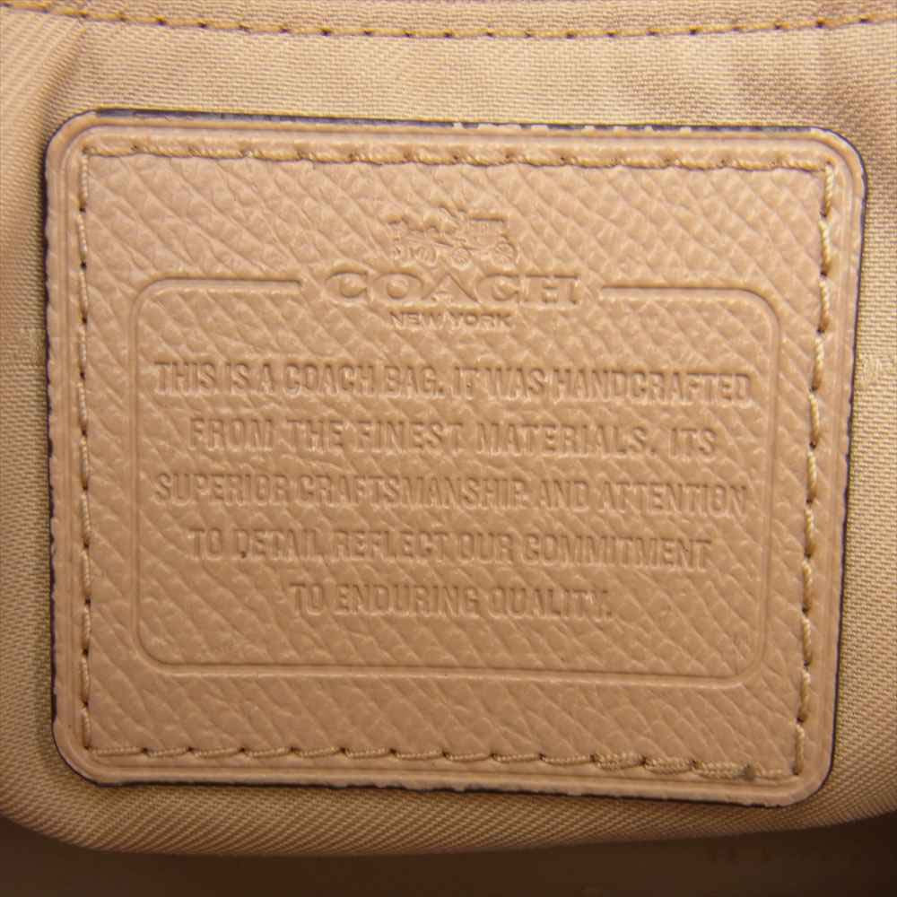 COACH コーチ レザー トートバッグ ベージュ系【中古】