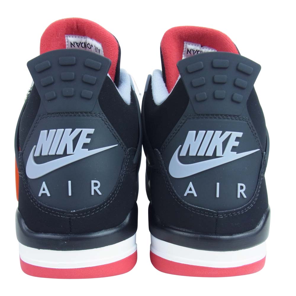 NIKE ナイキ 308497-060 AIR JORDAN 4 BRED 2019 エアジョーダン フォー ブレッド ブラック系 29cm【新古品】【未使用】【中古】