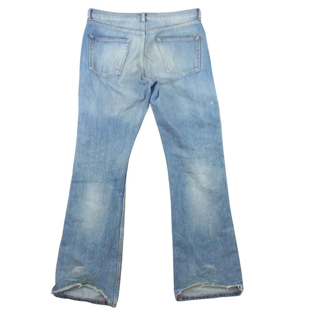 BALENCIAGA バレンシアガ 18SS 536158 ニーホール ブーツカット デニムパンツ インディゴブルー系 32【中古】