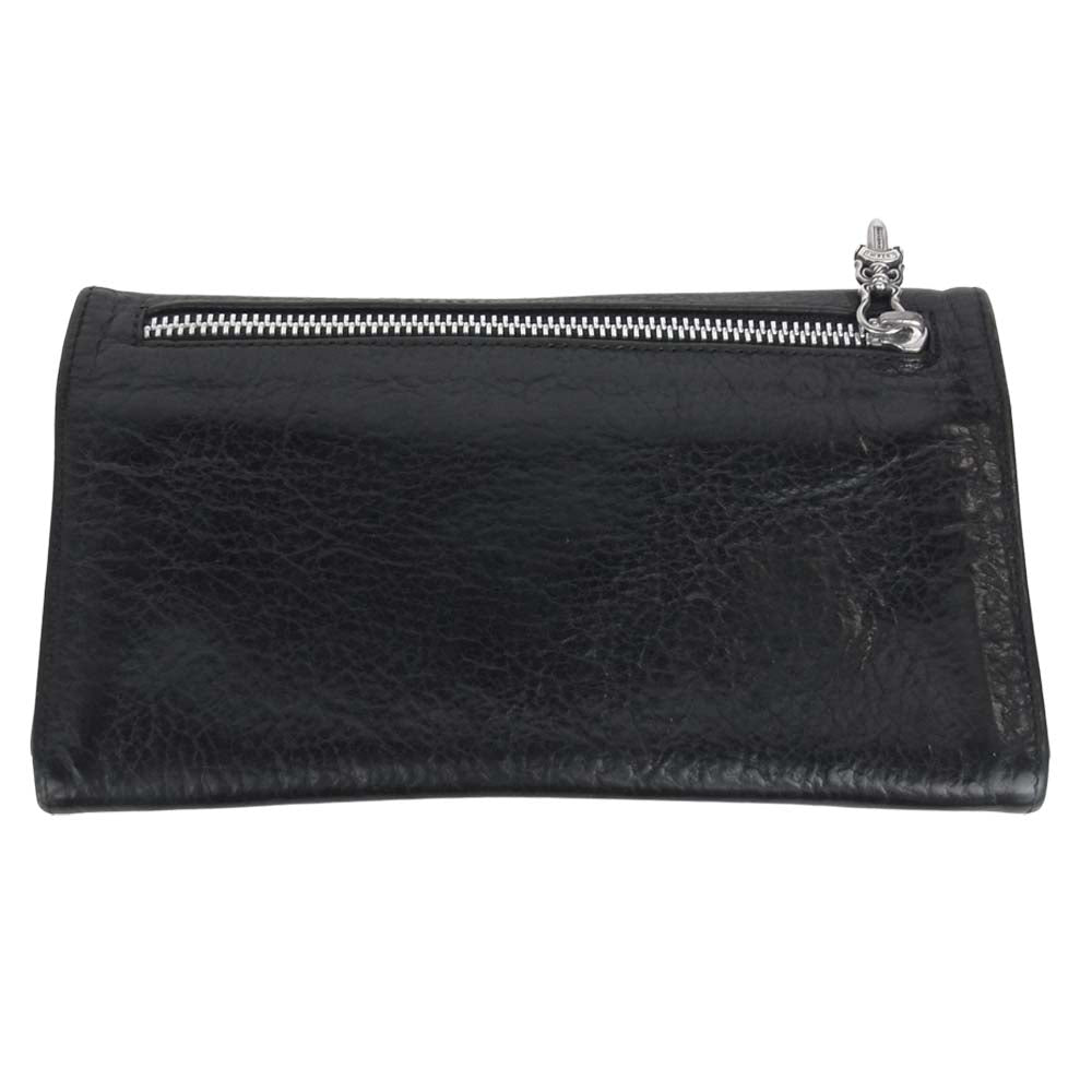CHROME HEARTS クロムハーツ（原本無） LONG WALLE グリーシー ロング ウォレット ブラック系【中古】