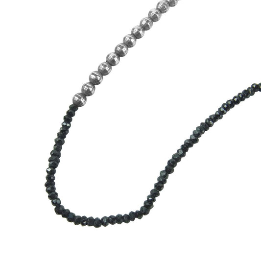 ヴェルヴェットラウンジ VLS ストーン ビーズ ネックレス シルバー925 ブラック系【中古】