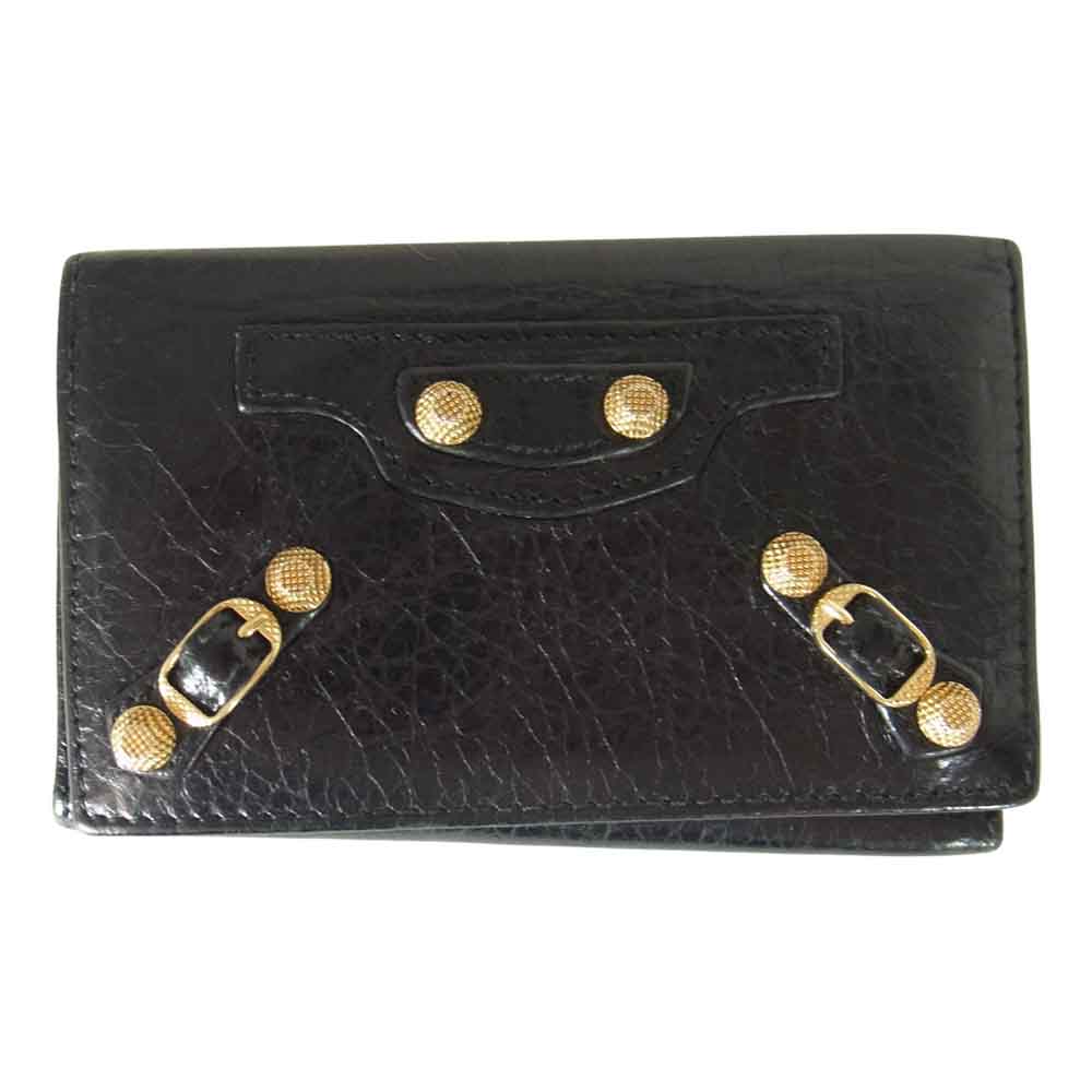 BALENCIAGA バレンシアガ 285377 国内正規品 クラシック コンチネンタル 6連 レザー キーケース ブラック系【中古】