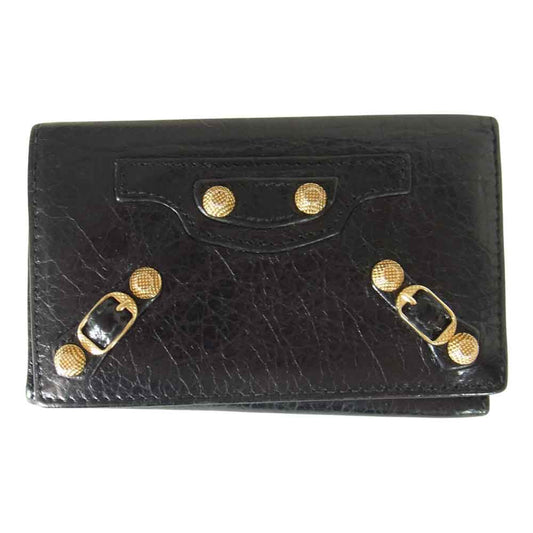 BALENCIAGA バレンシアガ 285377 国内正規品 クラシック コンチネンタル 6連 レザー キーケース ブラック系【中古】