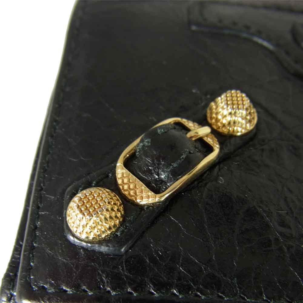 BALENCIAGA バレンシアガ 285377 国内正規品 クラシック コンチネンタル 6連 レザー キーケース ブラック系【中古】