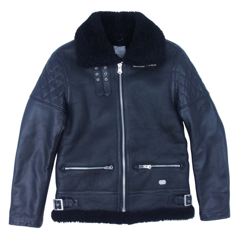 CRIMIE クライミー C1H5-JK01 B3 MOUTON LEATHER JACKET ムートン レザー ジャケット ブラック系 M【中古】