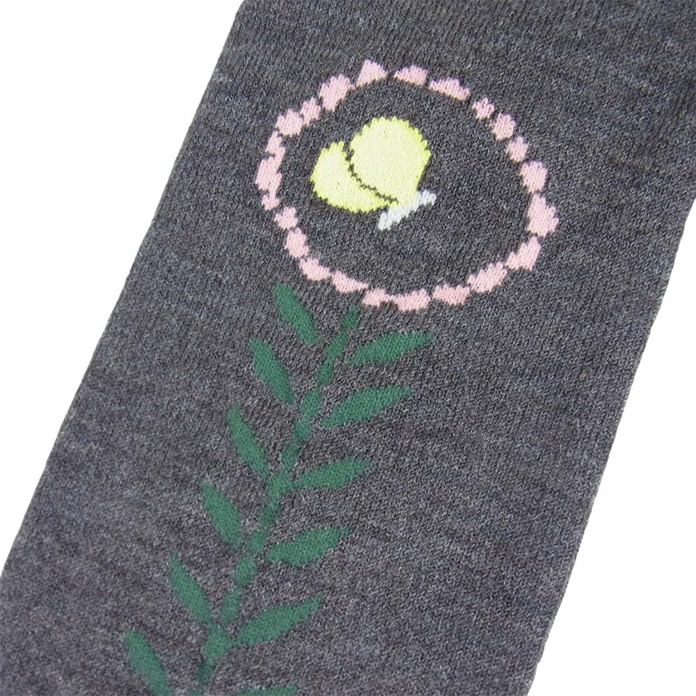 mina perhonen ミナペルホネン na7049 flora tights フローラ タイツ 日本製 ブラウン系 F【極上美品】【中古】