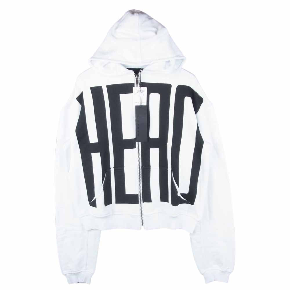 HAIDER ACKERMANN ハイダーアッカーマン 439-84019001 × Ron Herman ロンハーマン 10周年 HERO ジップパーカー ホワイト系 XS【中古】