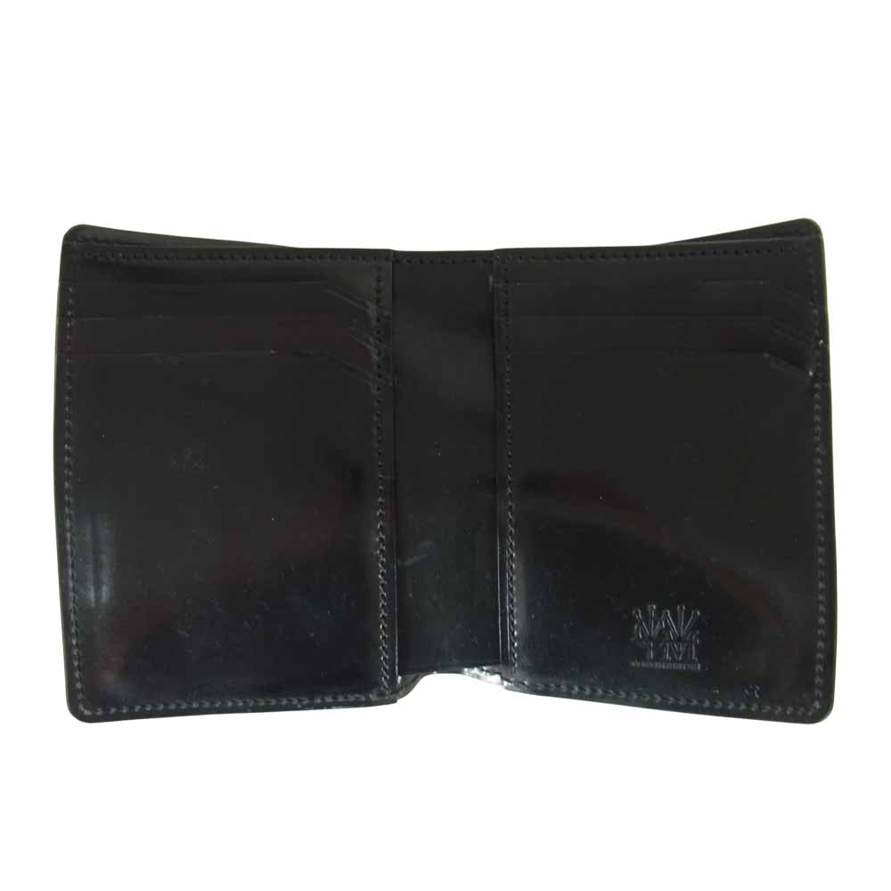 COCOMEISTER ココマイスター SHELLCORDOVAN シェルコードバン オベロン 二つ折り ウォレット ブラック系【中古】