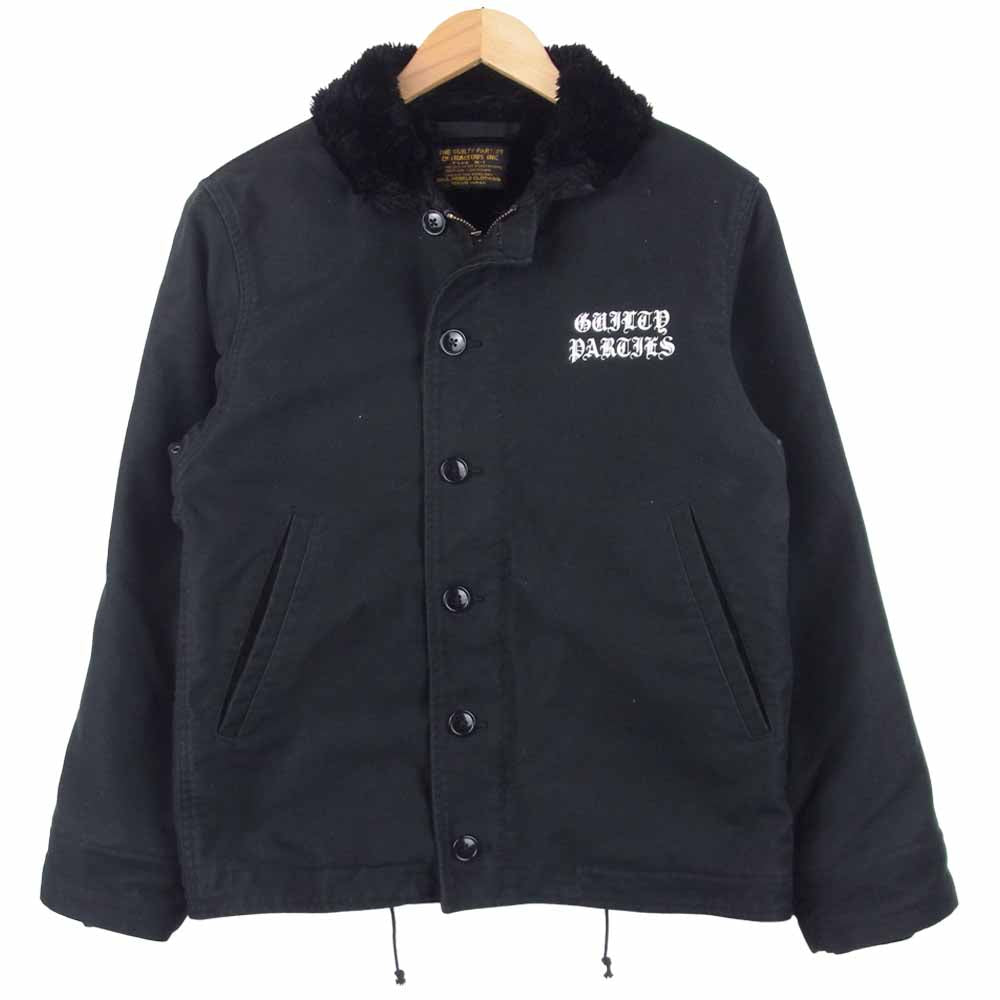 WACKO MARIA ワコマリア 20FW-WMO-ML30 N-1 DECK JACKET TYPE-3 マリア プリント デッキ ジャケット ブラック系 S【中古】
