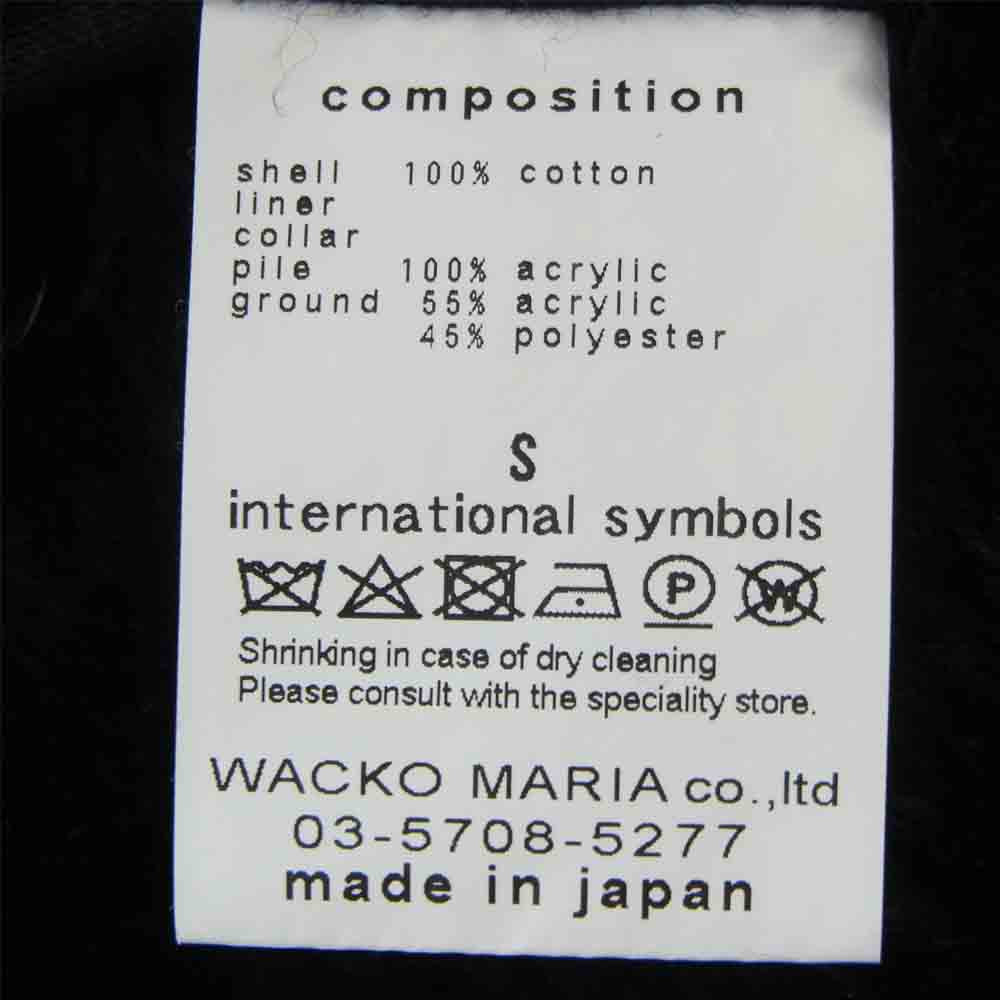 WACKO MARIA ワコマリア 20FW-WMO-ML30 N-1 DECK JACKET TYPE-3 マリア プリント デッキ ジャケット ブラック系 S【中古】