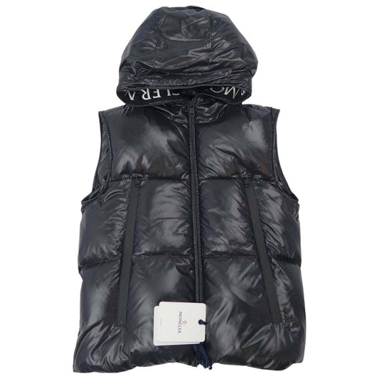 MONCLER モンクレール F20911A51C0068950 AGNEAUX GILET ナイロン ダウンベスト ブラック系【美品】【中古】
