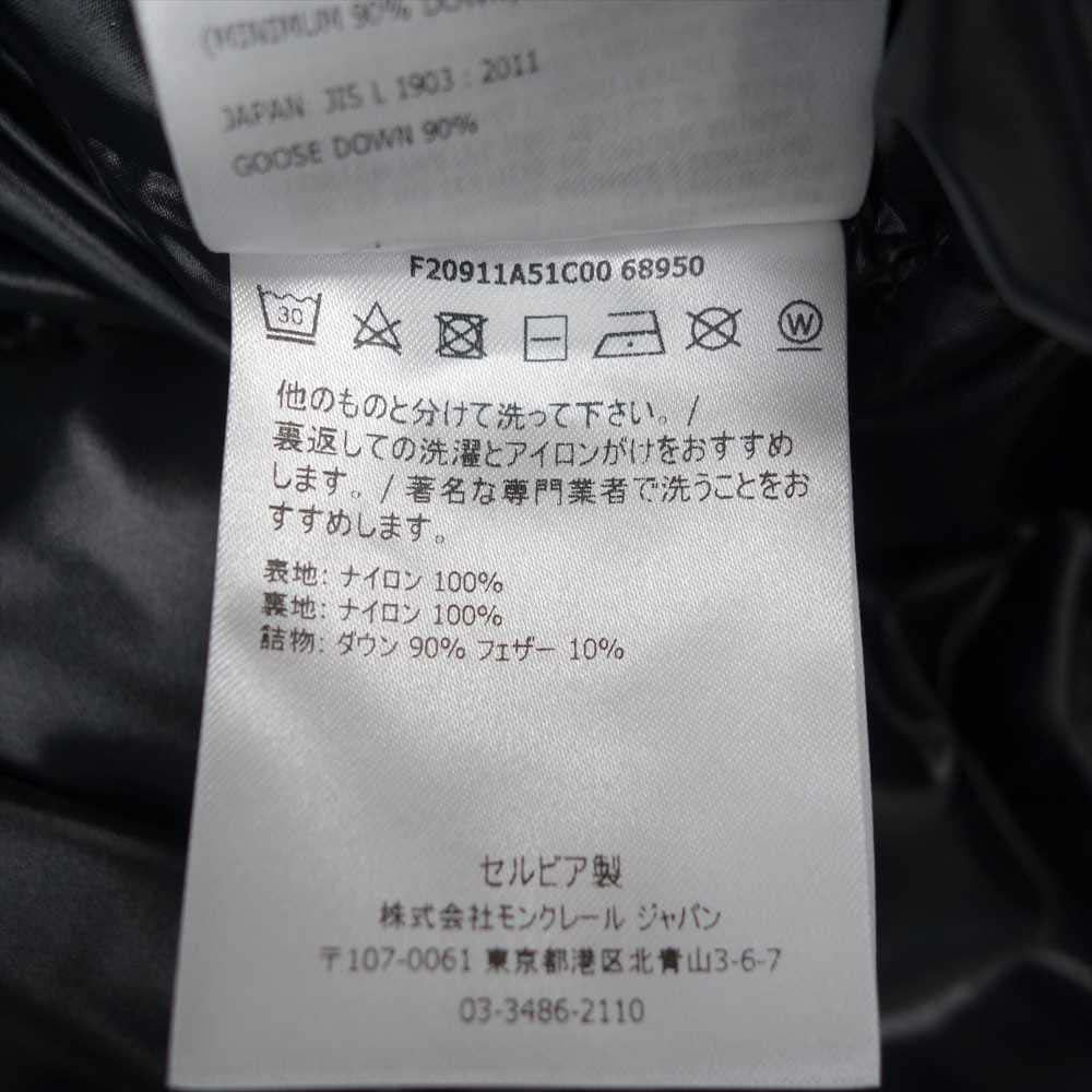 MONCLER モンクレール F20911A51C0068950 AGNEAUX GILET ナイロン ダウンベスト ブラック系【美品】【中古】