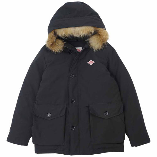 Danton ダントン JD-8535 LAS P/C TUSSAH DOWN JACKET タッサーラクーンファー付 ダウンジャケット ブラック系 40【中古】