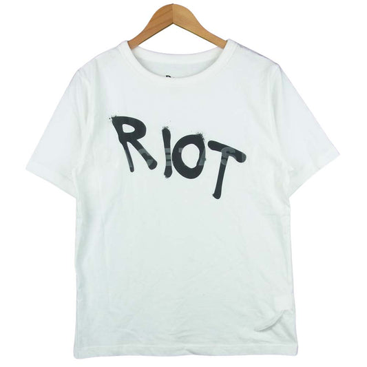 ライオット ファセッタズム RF21S‐TEE-UO3 ロゴ プリント 半袖 Tシャツ ホワイト系【中古】