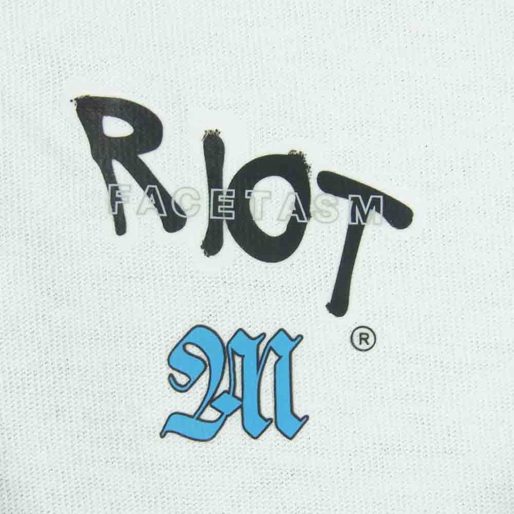 ライオット ファセッタズム RF21S‐TEE-UO3 ロゴ プリント 半袖 Tシャツ ホワイト系【中古】