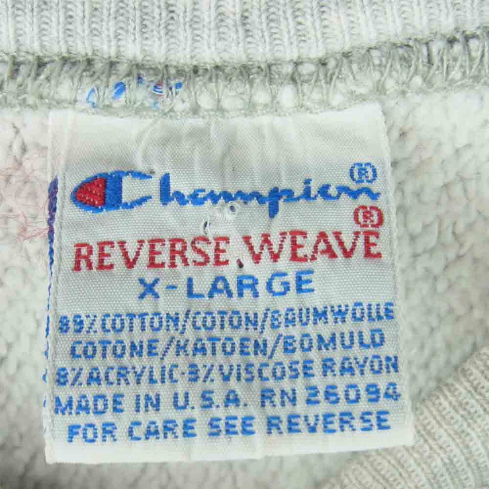 Champion チャンピオン 90s BOSTON COLLEGE リバースウィーブ スウェット グレー系 XL【中古】