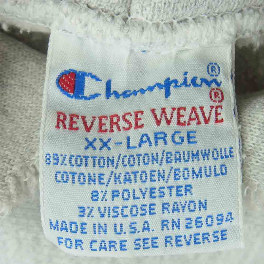 Champion チャンピオン 90s ST.BERNARD リバースウィーブ フーディー グレー系 XXL【中古】