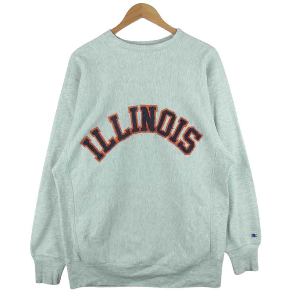 Champion チャンピオン 90s ILLINOIS リバースウィーブ スウェット グレー系 XXL【中古】
