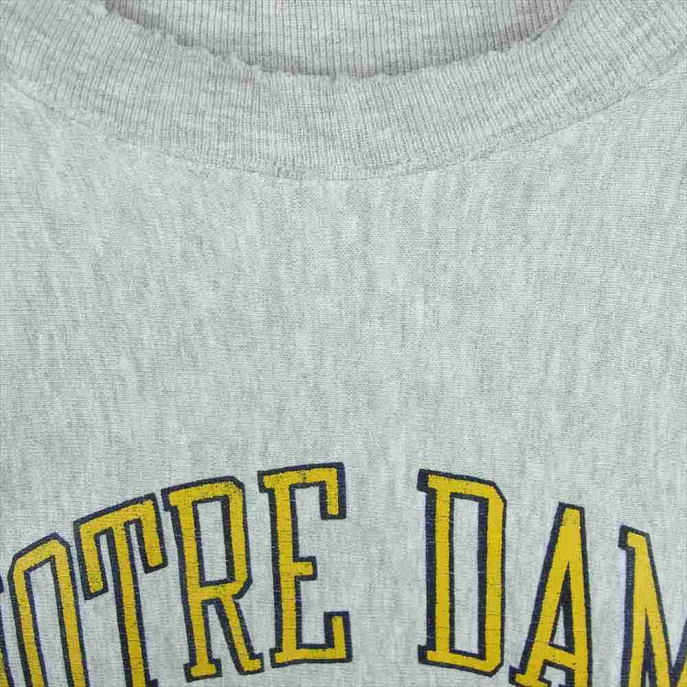 Champion チャンピオン 80s トリコタグ NOTRE DAME リバースウィーブ スウェット グレー系 L【中古】