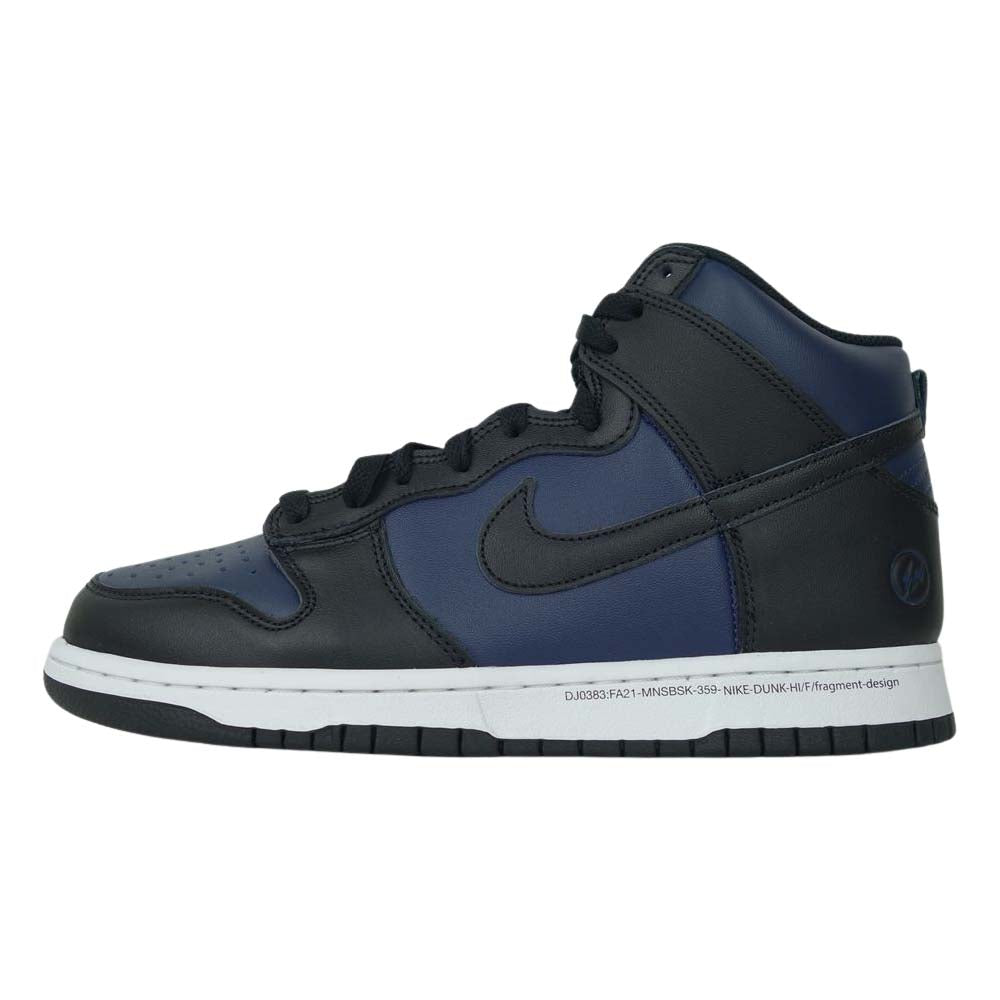 NIKE ナイキ DJ0383-400 × FRAGMENT DESIGN DUNK HI Tokyo Midnight フラグメント デザイン ダンク ハイカット スニーカー ダークネイビー系 27cm【新古品】【未使用】【中古】