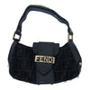 FENDI フェンディ ズッカ ロゴ トートバッグ レザー バッグ ブラック系【中古】