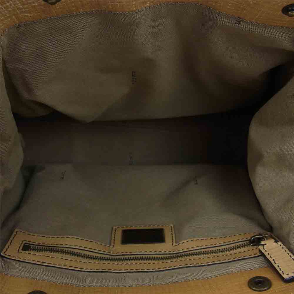 FENDI フェンディ FFパターン レザー トートバッグ ブラウン系【中古】