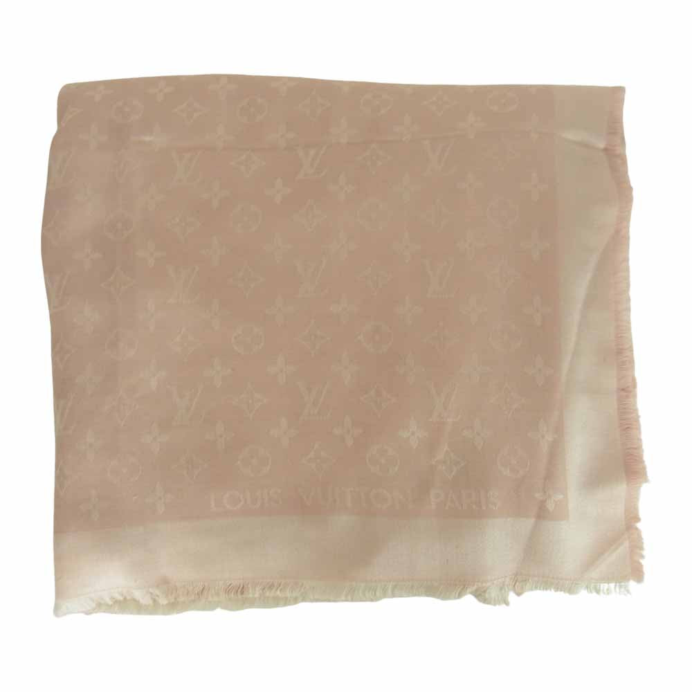 LOUIS VUITTON ルイ・ヴィトン M74441 シルク ナテュレル モノグラム 大判 ストール ショール ピンク系【中古】