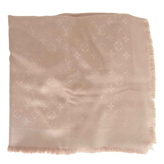 LOUIS VUITTON ルイ・ヴィトン M74441 シルク ナテュレル モノグラム 大判 ストール ショール ピンク系【中古】