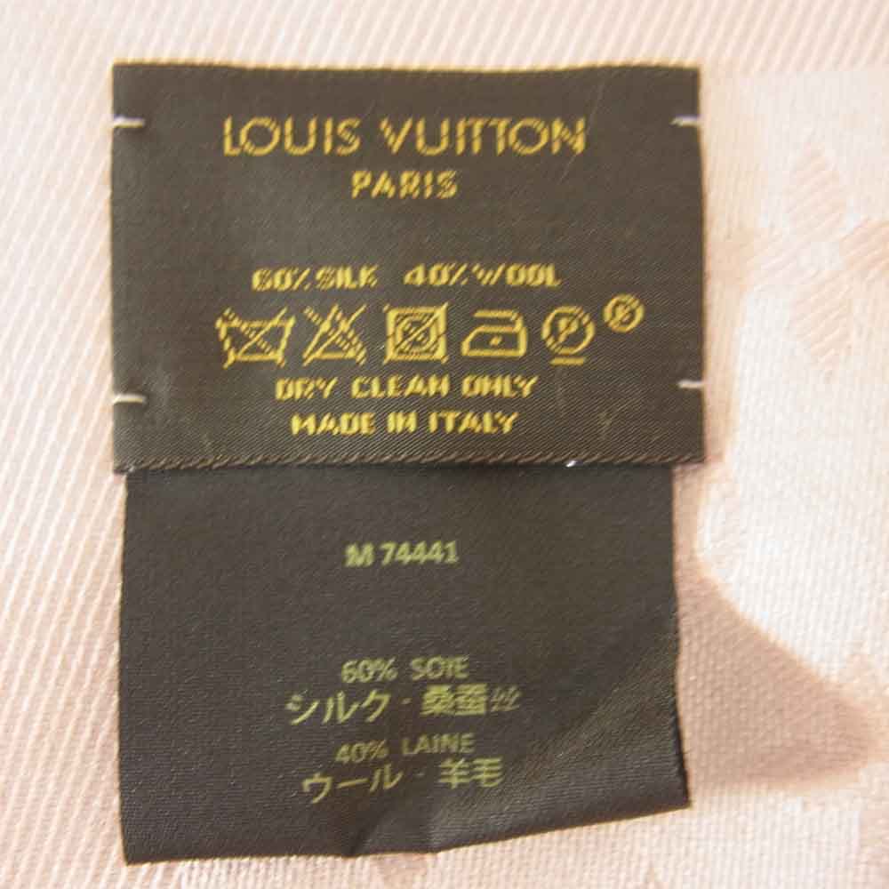 LOUIS VUITTON ルイ・ヴィトン M74441 シルク ナテュレル モノグラム 大判 ストール ショール ピンク系【中古】