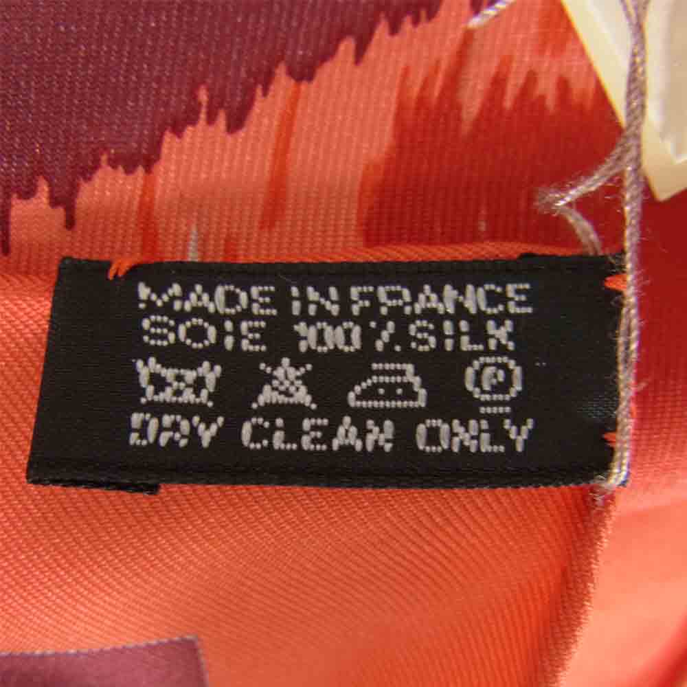 HERMES エルメス CASQUES et PLUMETS カレ 90 表情のない金兜 チーフ スカーフ レッド系 90cm【新古品】【未使用】【中古】