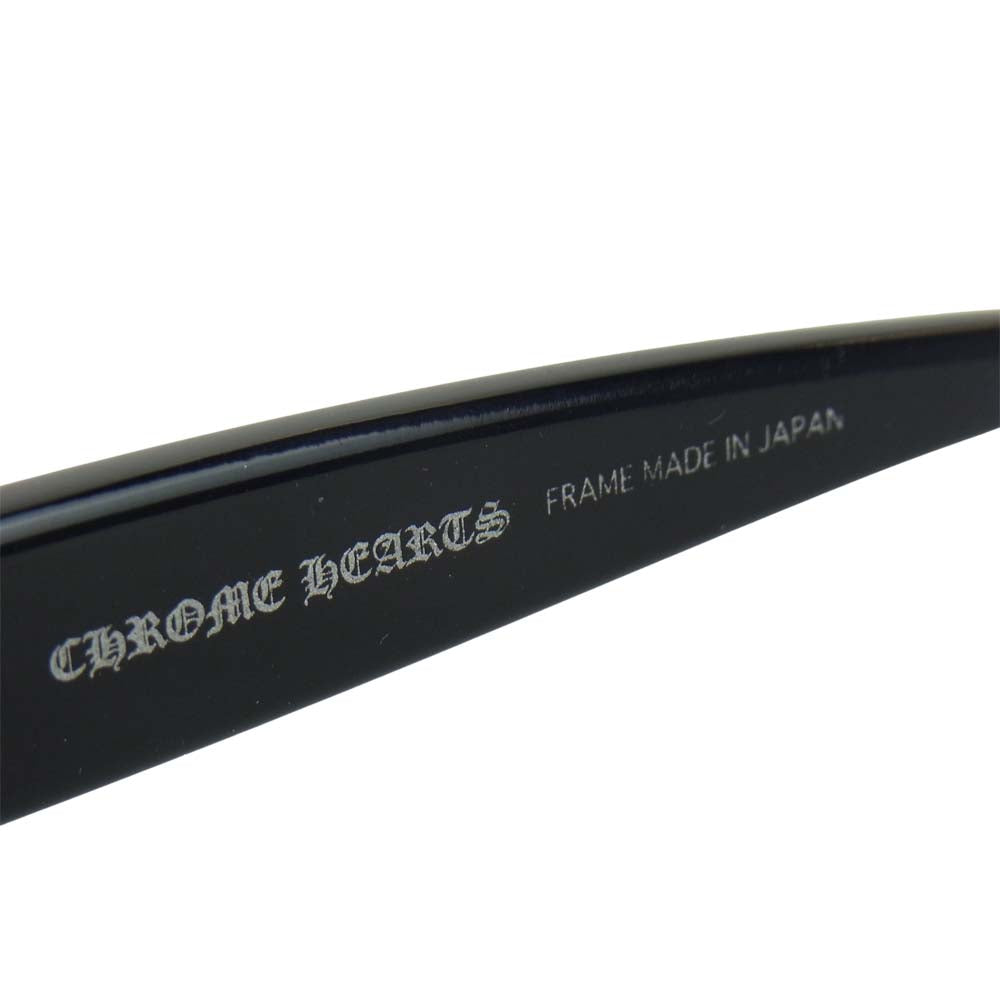 CHROME HEARTS クロムハーツ（原本無） BELOW ME セメタリークロス メガネ 度入り  サングラス ブラック系 57□16-143【中古】