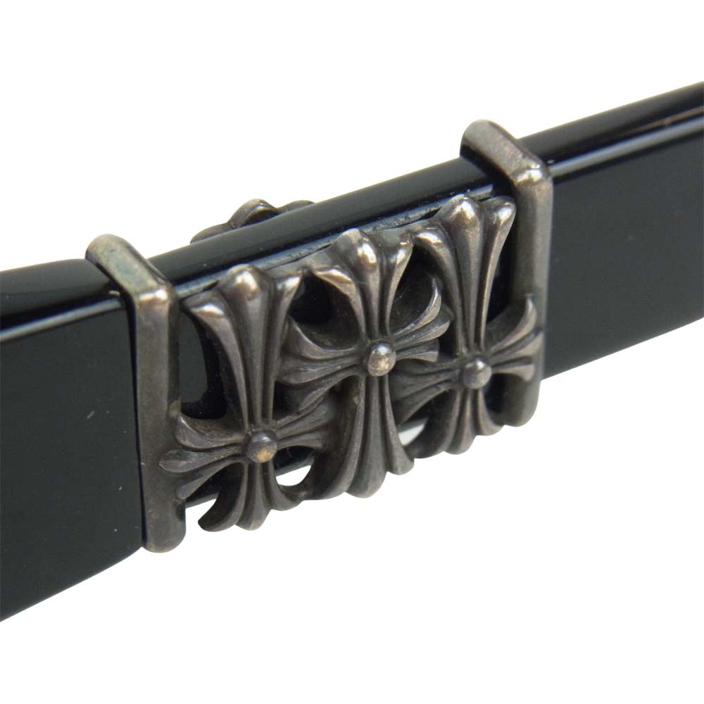 CHROME HEARTS クロムハーツ（原本無） BELOW ME セメタリークロス メガネ 度入り  サングラス ブラック系 57□16-143【中古】