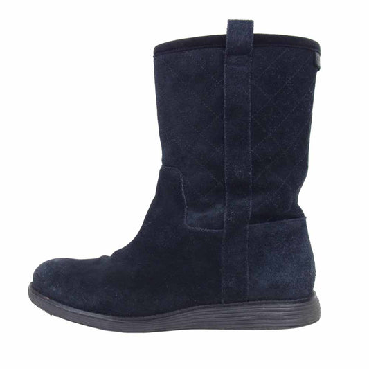 COLE HAAN コールハーン W16 W04574 ウォータープルーフ スエード ブーツ ブラック系 7.5【中古】
