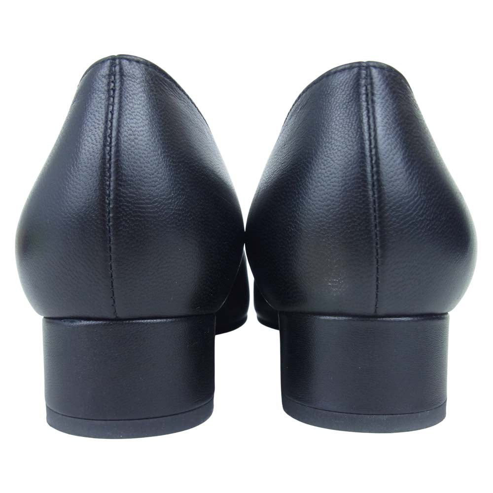 BALLY バリー 国内正規品 HALIN.O/00 ラムナッパレザー ヒールシューズ ブラック系 37【美品】【中古】