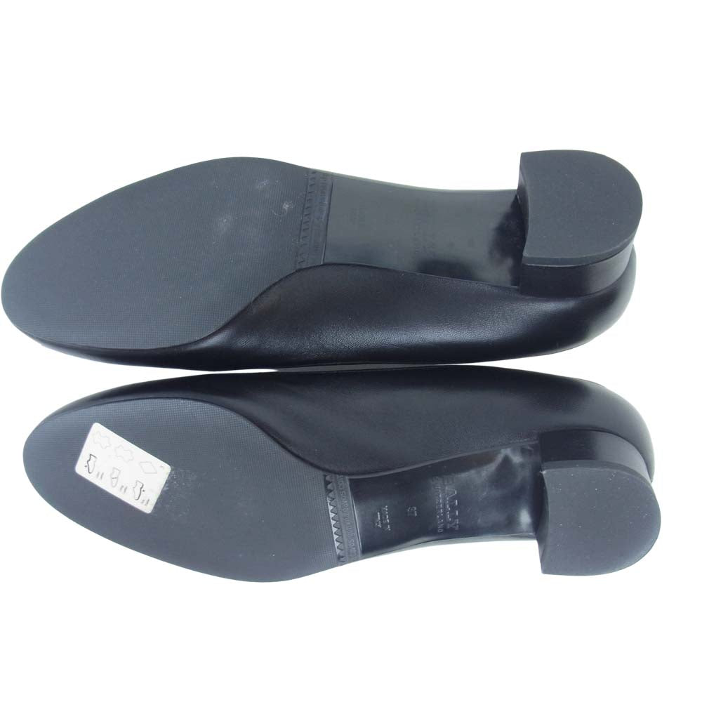 BALLY バリー 国内正規品 HALIN.O/00 ラムナッパレザー ヒールシューズ ブラック系 37【美品】【中古】