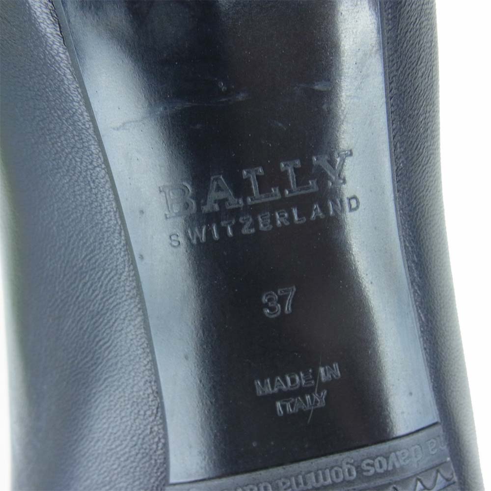 BALLY バリー 国内正規品 HALIN.O/00 ラムナッパレザー ヒールシューズ ブラック系 37【美品】【中古】