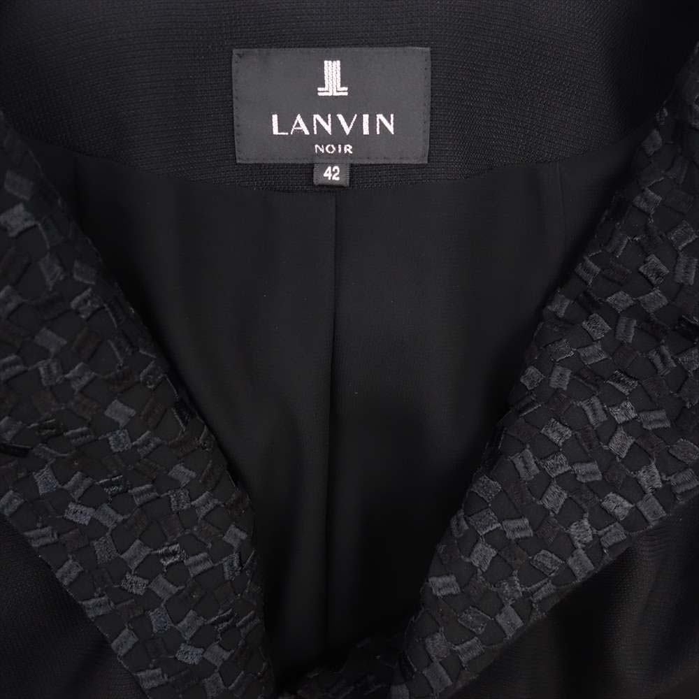 LANVIN ランバン NOIR ノワール ブラックフォーマル ジャケット ワンピース セットアップ ブラック系 42【中古】