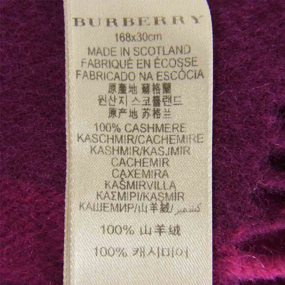 BURBERRY バーバリー カシミヤ100％ スコットランド製 チェック
