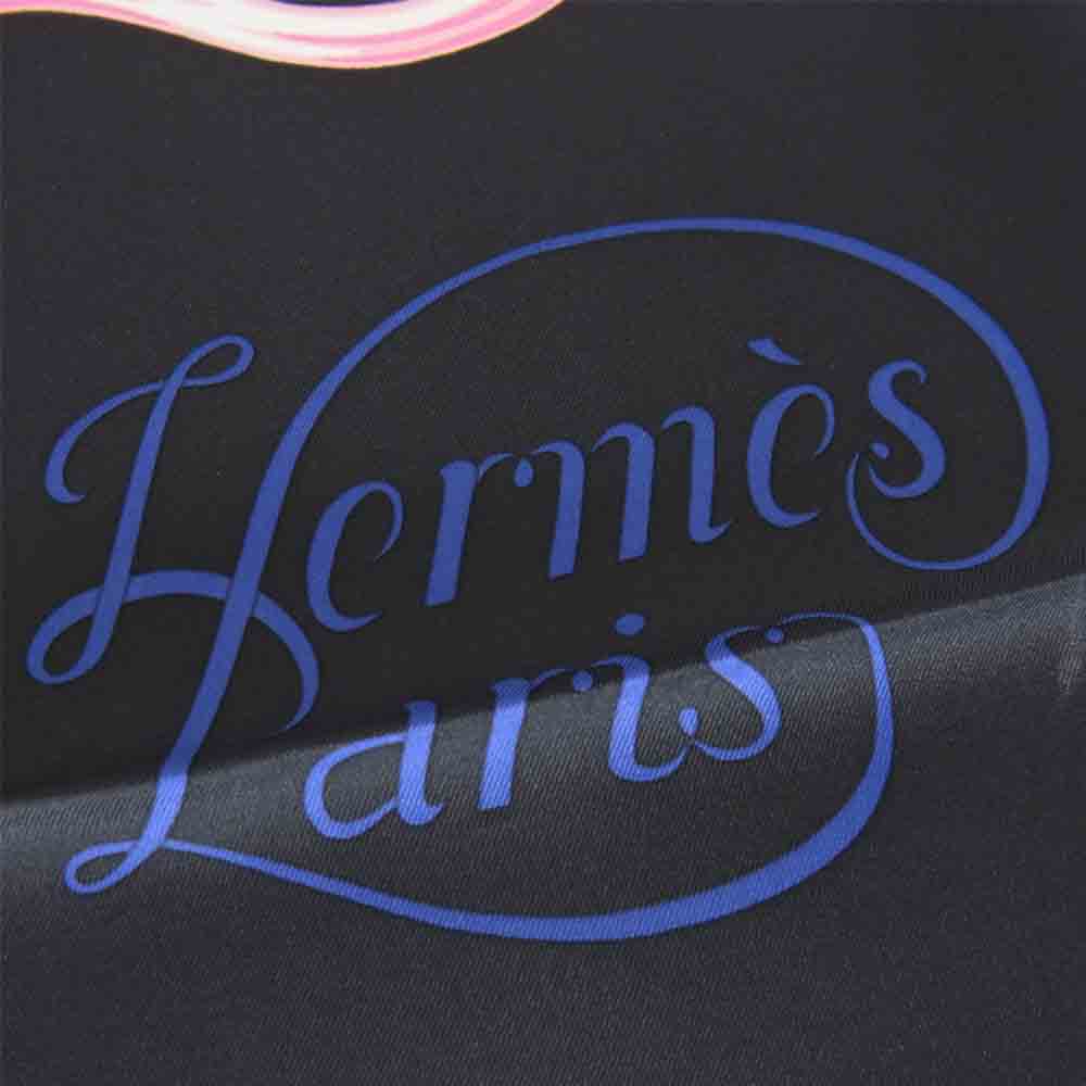 HERMES エルメス 18AW 国内正規品 カレ90 Grand Manege Detail グラン マネージュ デタイユ シルク スカーフ ブラック系 90cm【極上美品】【中古】